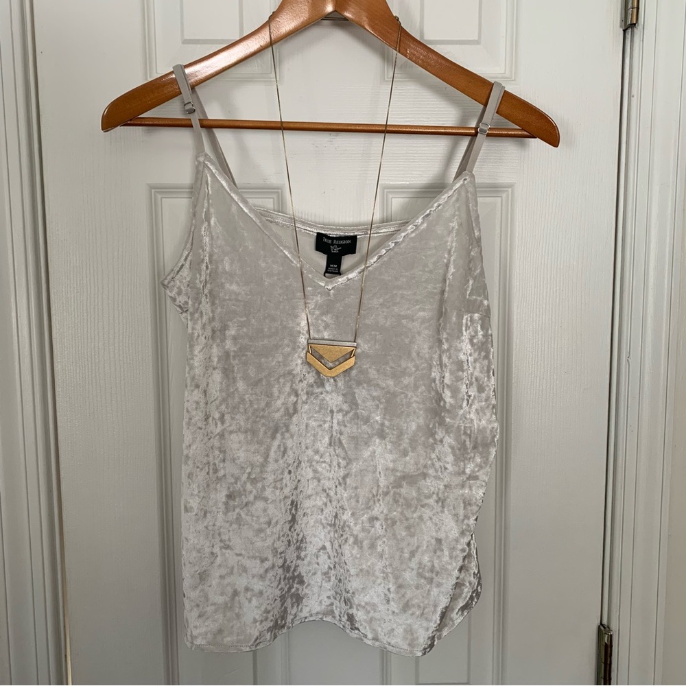 True Religion Quiet Grey Velvet Cami